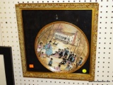 (LWALL) FRAMED P. BUCKLEY MOSS COLLECTIBLE PLATE; 