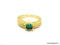 .925 LADIES GREEN 1/2 CT GEMSTONE RING. SIZE 10.