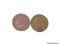 (2) 1893 INDIAN CENTS.