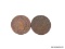 (2) 1887 INDIAN CENTS.