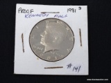 1981-S GEM PROOF KENNEDY HALF DOLLAR.