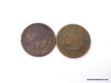 (2) 1888 INDIAN CENTS.