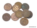 10 ASSORTED INDIAN CENTS.