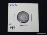 1916 F/UF MERCURY DIME.