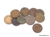 10 ASSORTED INDIAN CENTS.