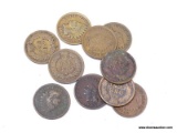 10 ASSORTED INDIAN CENTS.