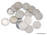 20 assorted liberty nickels.