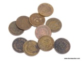 10 ASSORTED INDIAN CENTS.