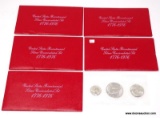 (5) 1776-1976-S 40% BU SILVER MINT SETS.