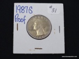 1987-S PROOF WASHINGTON QUARTER.