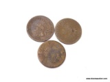 (3) 1879 INDIAN CENTS.