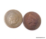 (2) 1881 INDIAN CENTS.