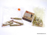 BAG LOT OF ASSORTED AMMO. INCLUDES:(7) HORNADY CRITICAL DEFENSE 380 AUTO, (17) .40 CAL S&W FMJ, AND