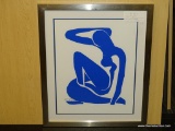 BLUE NUDE I GICLEE BY HENRI MATISSE. MEASURES 22