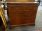 MAHOGANY 8 DRAWER GENTLEMEN'S CHEST WITH SHIELD STYLE PULLS. SIX DRAWERS ARE NORMAL SIZE, TWO ARE
