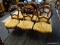 SET OF (6) VICTORIAN BALLON BACK CHAIRS WITH NEEDLEPOINT UPHOLSTERY AND ACORN CARVINGS.