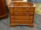 (R4) KNOB CREEK SOLID CHERRY FOUR DRAWER MINIATURE CHEST WITH BRASS PULLS ROUND DRAWER PULLS & A