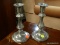 (R4) PAIR OF FLAGG & HOMAN PEWTER CANDLE HOLDERS. THEY MEASURE APPROX. 7-3/4