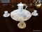LIMOGES ROSE PATTERN (10) PIECE SET. INCLUDES: TEAPOT, SERVING TRAY, 4 CUPS AND SAUCERS.