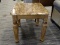 (R4) ASHLEY FURNITURE T537-13 SOUTH COAST END TABLE WITH IMITATION MARBLE TOP, TURNED LEGS WITH