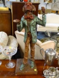 (R4) VINTAGE EMMET KELLY AUSTIN PRODUCTIONS CERAMIC HAND PAINTED CLOWN SCULPTURE. NOTE, DOES HAVE A