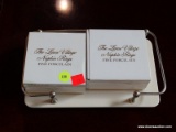 (2) NEW IN BOX LENOX NAPKIN RINGS (8 IN TOTAL). FINE PORCELAIN. PRICE TAG SHOWS $30 EACH