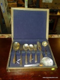 (R3) 30 PC. TUDOR PLATE BY ONEIDA COMMUNITY FLATWARE SET TO INCLUDE (1) SERVING SPOON, (1) MEAT