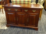 CHERRY CRESENT FURNITURE COMPANY SERVER. 2 OVER 3 DOORS. APPROX. 46