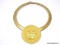 VINTAGE 1970'S DESIGNER LES BERNARD INSPIRED EGYPTIAN REVIVAL LION MEDALLION CHOKER NECKLACE. AS