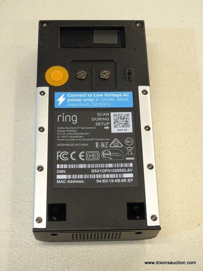 RING DOORBELL; MODEL 5UM5E5. IS OUT OF THE PACKAGE. | Industrial Machinery  & Equipment Business Liquidations Big Box Retail Liquidations | Online  Auctions | Proxibid