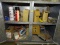 CONTENTS ON TOP AND INSIDE OF CABINET TO INCLUDE FIRST AID KITS, YELLOW WORK LIGHT, BLACK & DECKER