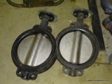 PAIR OF A.P.E. INC SIZE 10. 200 PSI. BUTTERFLY PIPE VALVES.