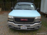 2005 GMC SIERRA PICKUP TRUCK. 275,801 MILES. RACK ON TOP AND HEAVY DUTY STEEL TOOL BOX IN BACK.