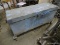HEAVY DUTY ROLLING JOB BOX AND CONTENTS. BOX CONTAINS ASSORTED LARGE BOLTS. BOX IS HEAVILY USED AND