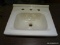 WHITE AMERICAN STANDARD IN-CABINET LAVATORY SINK WITH 3-HOLES.