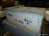 HEAVY DUTY METAL JOB BOX. HAS RUST, DENTING, AND HEAVILY USED. MEASURES 48