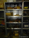 GULF STATES STEEL GALVANIZED STEEL INDUSTRIAL SHELVING WITH 4 SHELVES. MEASURES 46