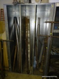 GALVANIZED STEEL INDUSTRIAL SHELVING WITH 3 CUBBIES. MEASURES 46