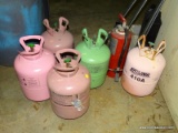 (5) 410A GAS BOTTLES. ALSO INCLUDES FIRE EXTINGUISHER.