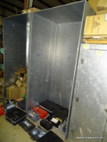 REEVES TITEKOTE GALVANIZED STEEL INDUSTRIAL SHELVING UNIT. HAS PEGS FOR SHELVES. MEASURES APPROX.