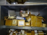 SHELF LOT TO INCLUDE: THERMOSTATIC WATER MIXING VALVES, A FAN PROVER, RECEIVER GAUGES, ETC.