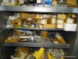 (2) SHELF LOT TO INCLUDE: MULTI-STAGE ROOM THERMOSTATS, SELECTOR SWITCH KITS, OUTLET BOXES, PIPING