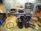 SHELF LOT TO INCLUDE ASSORTED SIZED CAST IRON FLANGES, AND OTHER ASSORTED PIPE FITTINGS..
