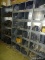 GALVANIZED METAL (18) CUBBY INDUSTRIAL STORAGE SHELF. MEASURES APPROX 46