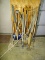 LARGE LOT OF YARD TOOLS TO INCLUDE: SHOVELS, SLEDGE HAMMER, HOE, PICKAXE, SNOW SHOVEL, ETC.