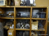 (2) SHELF LOT TO INCLUDE: ASSORTED MOTORS AND PARTS. UNSURE OF WORKING CONDITION.