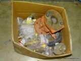 BOX LOT OF BELL & GOSSETT AC2Y VALVE KITS. ALSO INCLUDES PIPE PARTS.