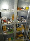 CONTENTS OF CABINET TO INCLUDE FACE SHIELD, ERB PROTECTIVE EYEWEAR, HOSE AND PRESSURE VALVE, VARIOUS