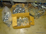 FLOOR LOT TO INCLUDE (2) BOXES AND A BAG OF SMALL CLEVIS HANGERS.