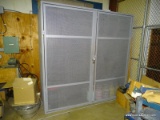 LARGE INDUSTRIAL 2-DOOR METAL WIRE CAGE FOR GAS BOTTLES. MEASURES 97